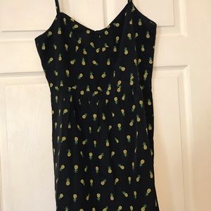 J. Crew Navy Pineapple Dress with Pockets  size 14